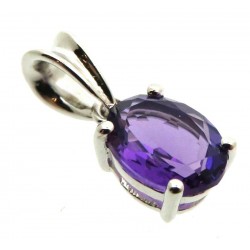 Siberian Amethyst Quartz Sterling Silver Pendant 08